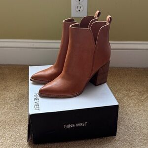 Nine West Women's Brown Ankle Booties